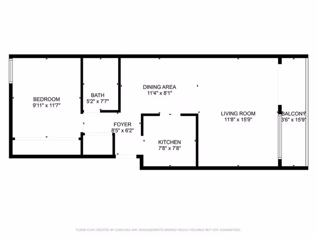 1 Bed | 1 Bath 304 floor plan